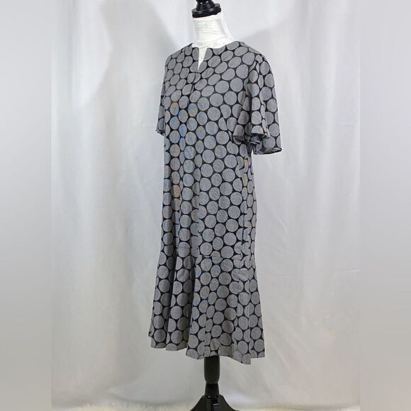 Akris Punto Geometric Textured Knee Length Dress size 10 - Picture 8 of 13